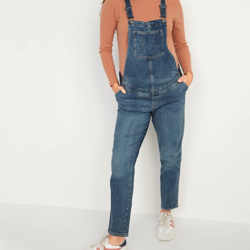 Maternity Side-Panel O.G. Straight Jean Overalls